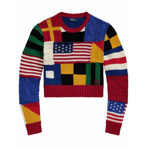 ラルフローレン レディース 編み物\u0026スウェーター アウター Logo-embroidered jumper Red