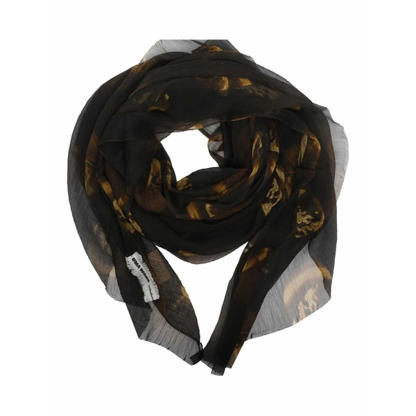 ユマ・壱 レディース 消音装置・袈裟・えり巻き 佩び物 Patterned scarf Brown