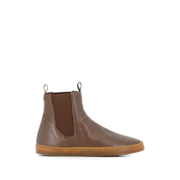 オフィチーネ 創造的 レディース ブーツ シューズ Pull-tab leather boots Brown