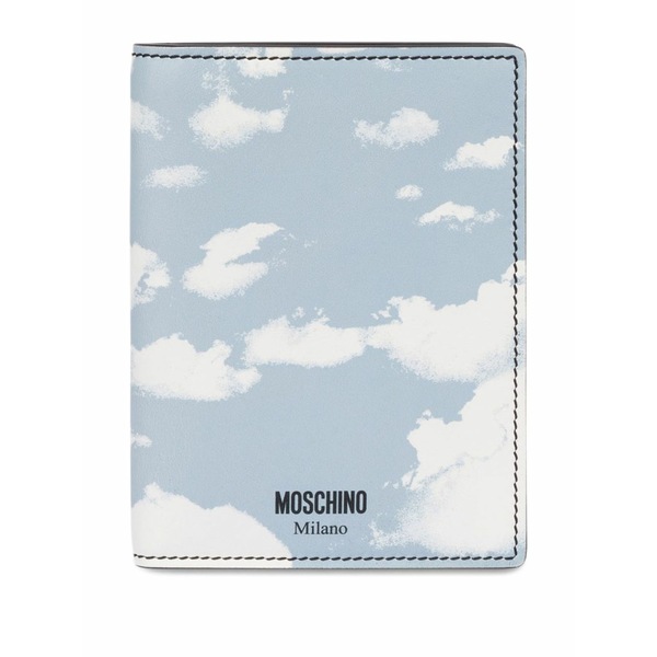 モスキーノ レディース 財布 アクセサリー Archive clouds passport holder Blue｜asty