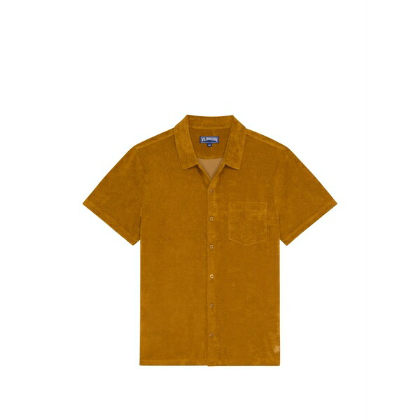 ヴィルブレクイン メンズ シャツ トップス Short-sleeve terry bowling shirt Yellow｜asty