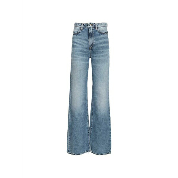 アイコン デニム レディース デニムパンツ ボトムス High-waisted five-pocket jeans Blue