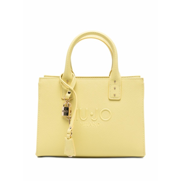 リュージョー レディース トートバッグ バッグ Small logo-embossed tote bag Yellow|asty