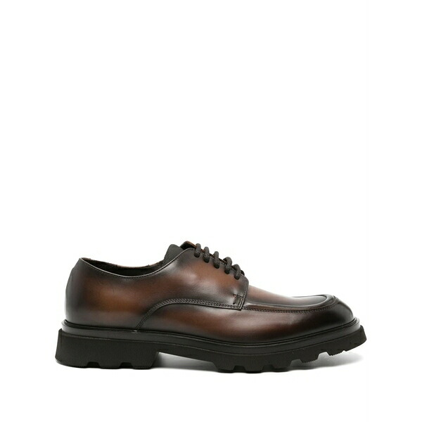 ドンカルズ メンズ 御召しものシューズ シューズ Burnished-finish leather loafers Brown