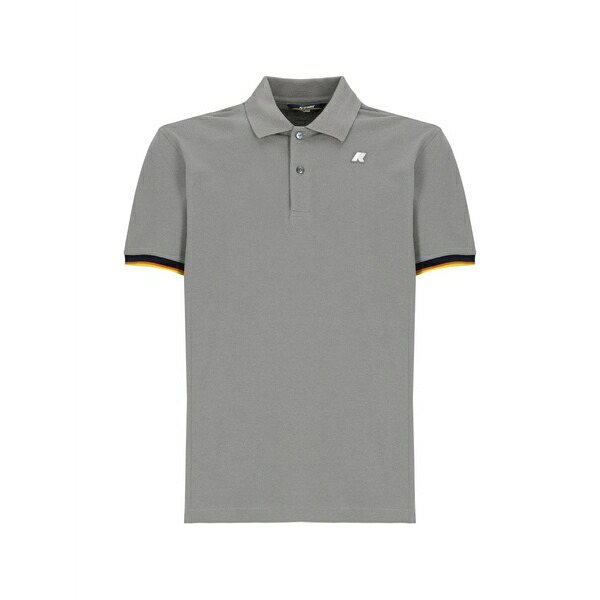 ケイウェイ メンズ シャツ トップス Vincent logo-patch striped-trim shirt Grey｜asty