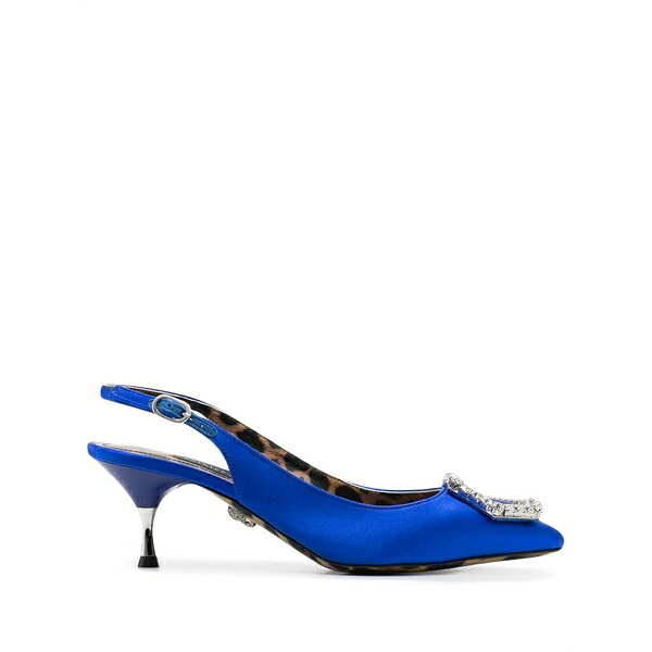 フィリップ飾り気の無い レディース パンプス シューズ Crystal hexagon leather pumps  Blue