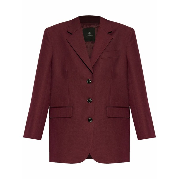 アニービン レディース 上衣＆上衣 アウター Shoulder pad blazer Red