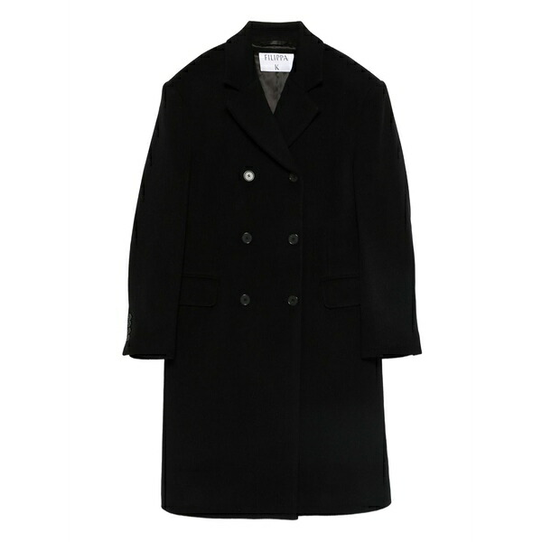 フィリッパコー レディース 厚地の外套 アウター Double-breasted coat Black