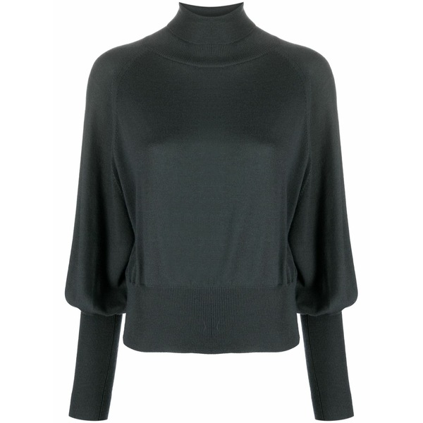 ファビアナ フィリッピ レディース 編み物\u0026スウェーター アウター Bishop-sleeved fine-knit jumper Grey