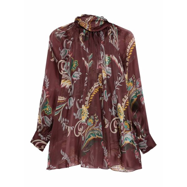 エトロ レディース シャツ トップス Paisley-print silk blouse Red｜asty