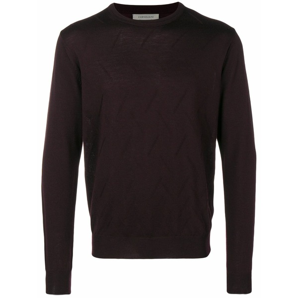コルネリアーニ メンズ ニット\u0026セーター アウター Slim-fit knitted sweater Purple