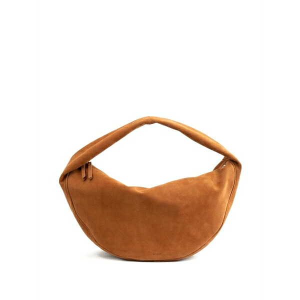 バイ毛革 レディース ショルダーバッグ 御徒面子 Maxi cush suede shoulder bag Brown