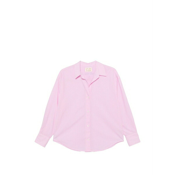 エムシーツーセイントバース レディース プルオーバー トップス Striped embroidered shirt Pink