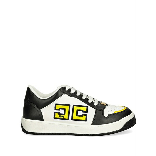 エリザベスフランキ レディース スニーカー シューズ Two-tone leather sneakers Black