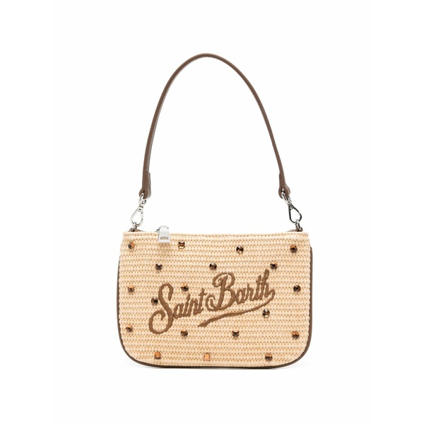 エムシーツーセイントバース レディース ショルダーバッグ 御徒面子 Mini parisienne crystal-embellished tote bag Neutrals