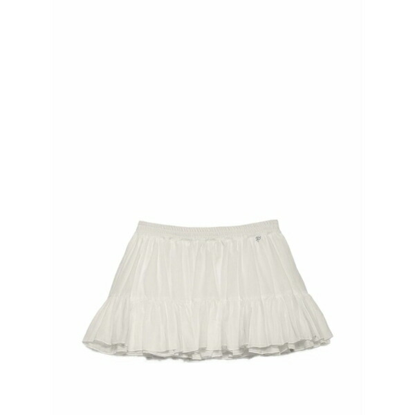 アニエバイ レディース スコート ボトムス Ruffled mini skirt White