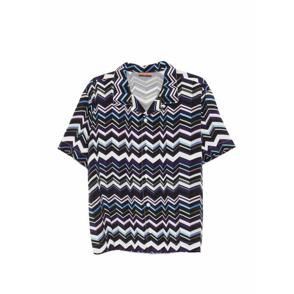 ミッソーニ メンズ プルオーバー トップス Zigzag-print shirt Black