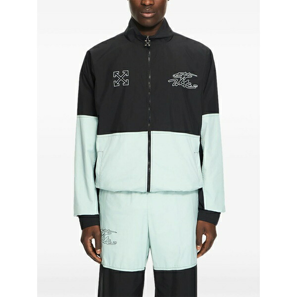 象牙色 メンズ 上衣＆上衣 アウター Marker logo sport jacket Black