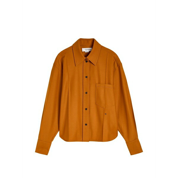 ヴィクトリア ベッカム レディース シャツ トップス Pocket button shirt Orange|asty