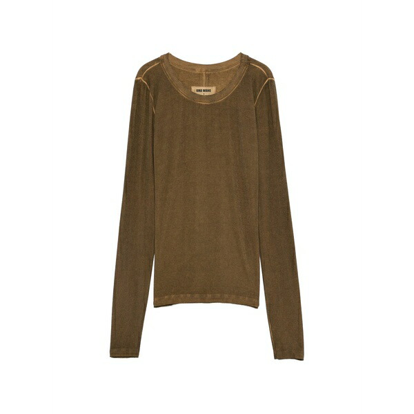 ユマ・一 レディース プルオーバー トップス Crewneck blouse Brown