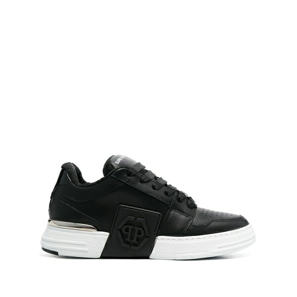 フィリップ飾り気のない メンズ スニーカー シューズ Super street low-top sneakers Black