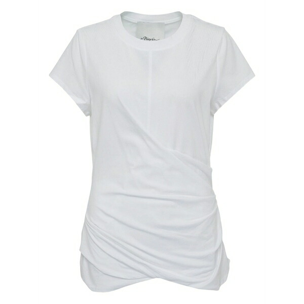 スリーワンフィリップリム レディース プルオーバー トップス Draped short-sleeve t-shirt White