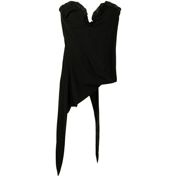 アンブッシュ レディース カットソー トップス Ruffle-detail croset top Black