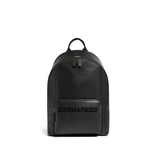 ディースクエアード メンズ うしろ側風呂敷き包み・背嚢 御徒面子 Logo-print backpack Black