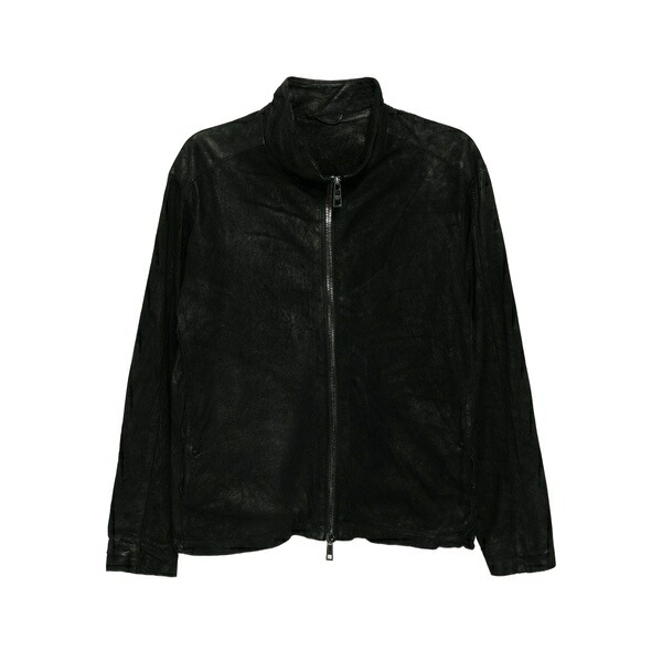 ジョルジオ ブラット メンズ 上衣＆上衣 アウター Leather biker jacket Black