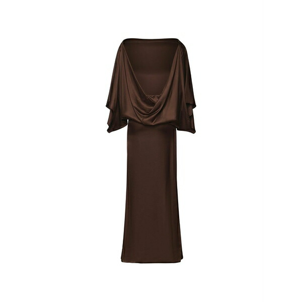 ナインミニッツ レディース ワンピース トップス Tha macha batwing-sleeve maxi dress Brown|asty