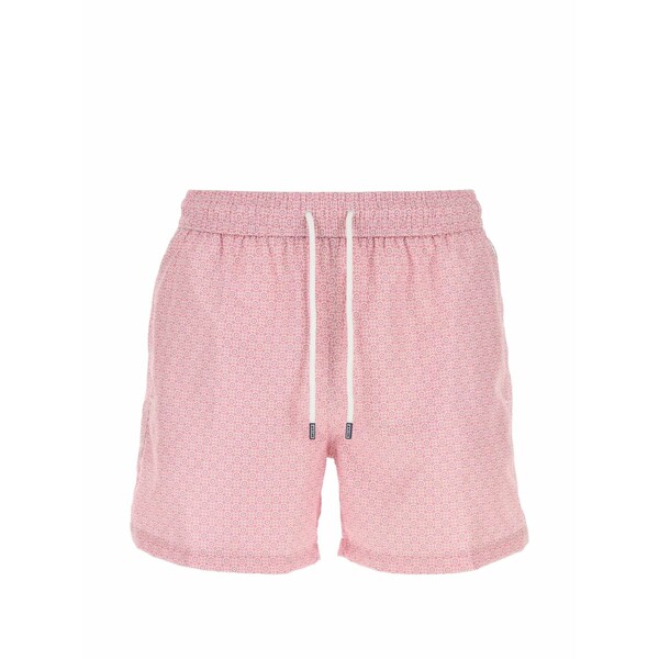 フェデーリ メンズ 心地よいズボン下 ボトムス Printed swimming shorts Pink
