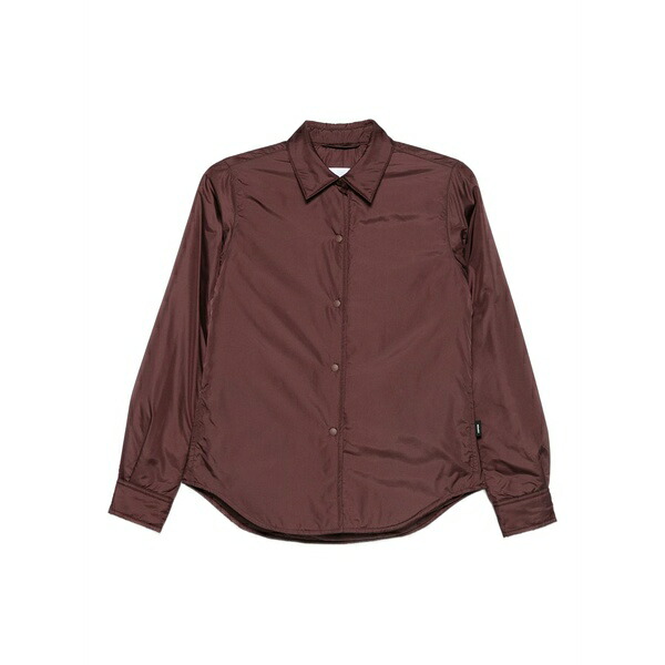 アスペジ レディース プルオーバー トップス Padded snap-fastening shirt Red