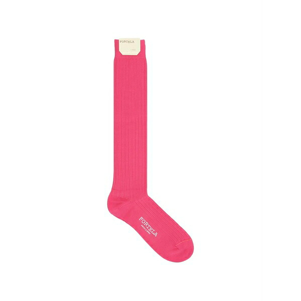 フォルテラ メンズ 靴下 アンダーウェア Ribbed knee high socks Pink|asty
