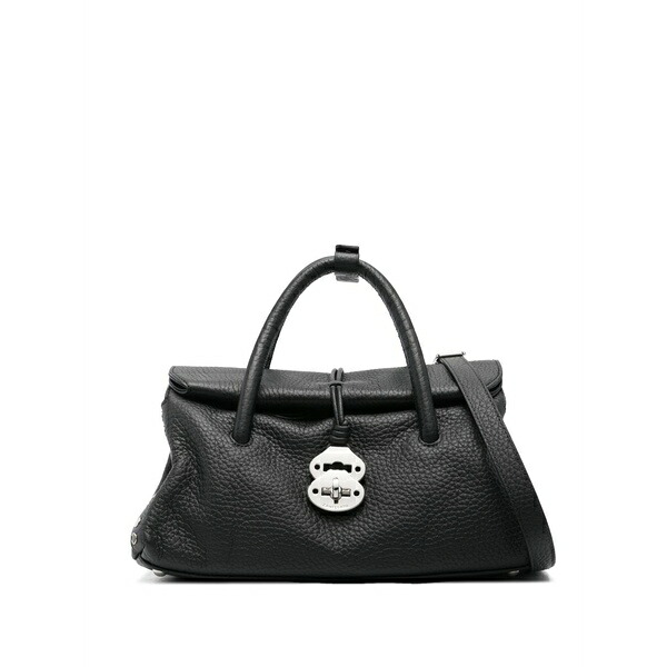 ザネラート レディース トートバッグ 御徒面子 Small dotta￠ centaur leather tote bag Black
