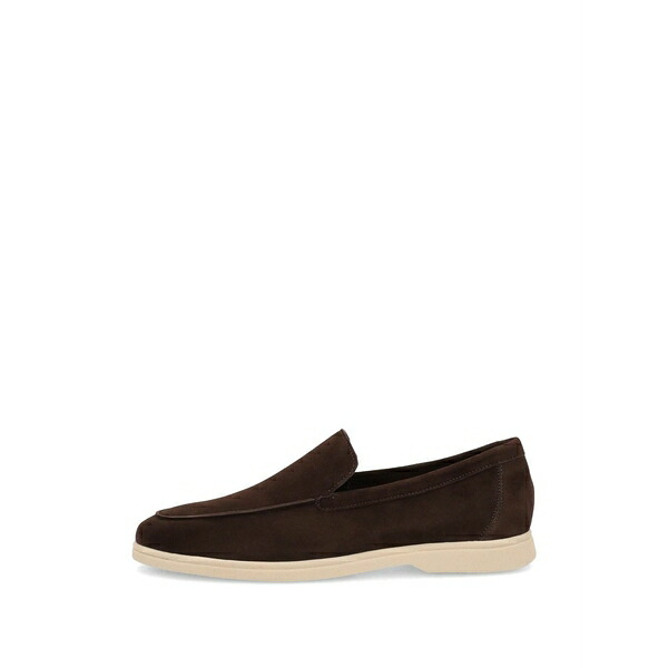 亭主もち メンズ スリッポン・ローファー シューズ Suede slip-on loafers Brown