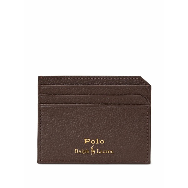 ラルフローレン メンズ 紙入れ 付属品 Grained leather cardholder Brown