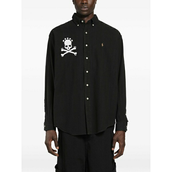 マッシモ サバディン メンズ プルオーバー トップス Skull-print broby shirt Black