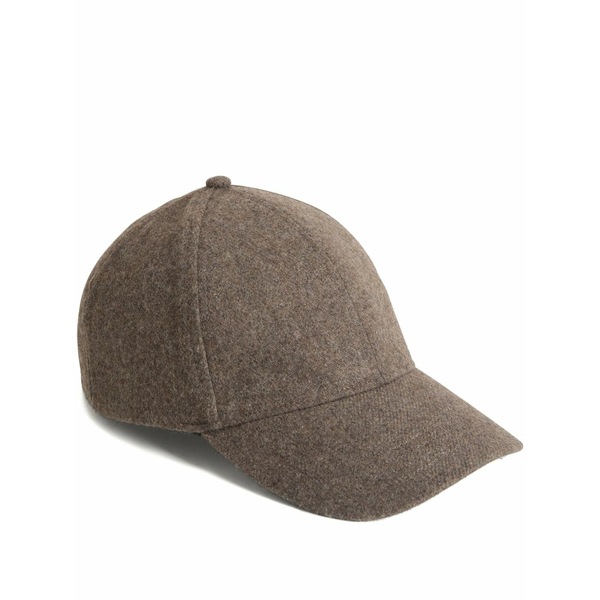羊毛 一財産 メンズ 鳥打ち帽 付属物 Wool felt baseball cap Brown