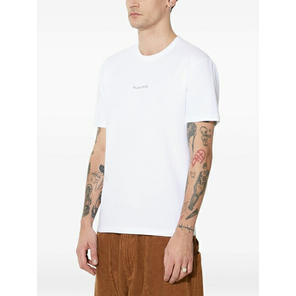 フィリングピース メンズ ティーシャツ トップス Logo-detail t-shirt White