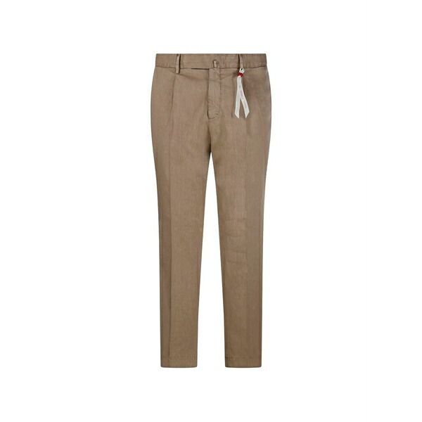 サンタニエロ メンズ 心地好いズボン下 ボトムス Belt-loop trousers Brown