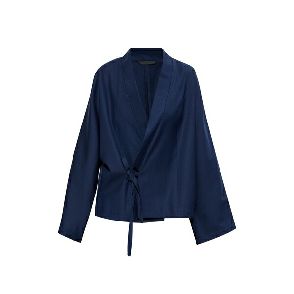 ケンゾー レディース 上衣＆上衣 アウター Tie-fastening wool kimono Blue