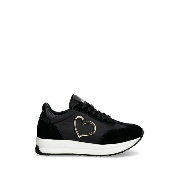 優しいこと モスキーノ レディース スニーカー シューズ Heart appliqu￡ sneakers Black