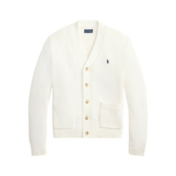 ラルフローレン メンズ ジレー アウター Button pocket cardigan White