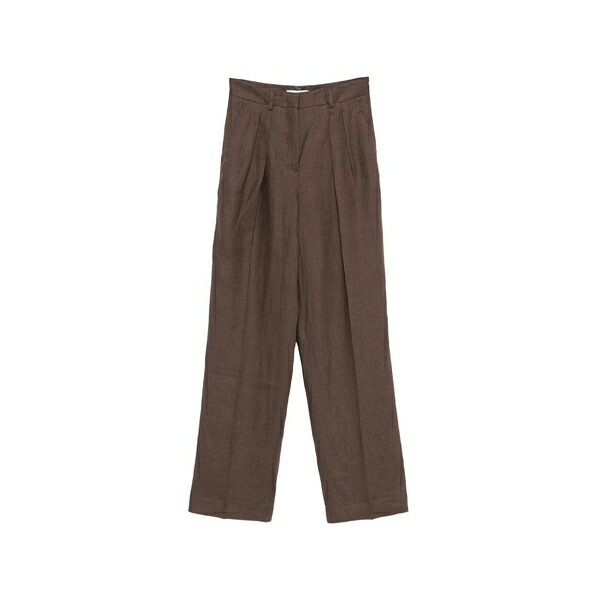 マニュエル リッツ レディース カジュアルパンツ ボトムス Pleated-detail trousers Brown|asty