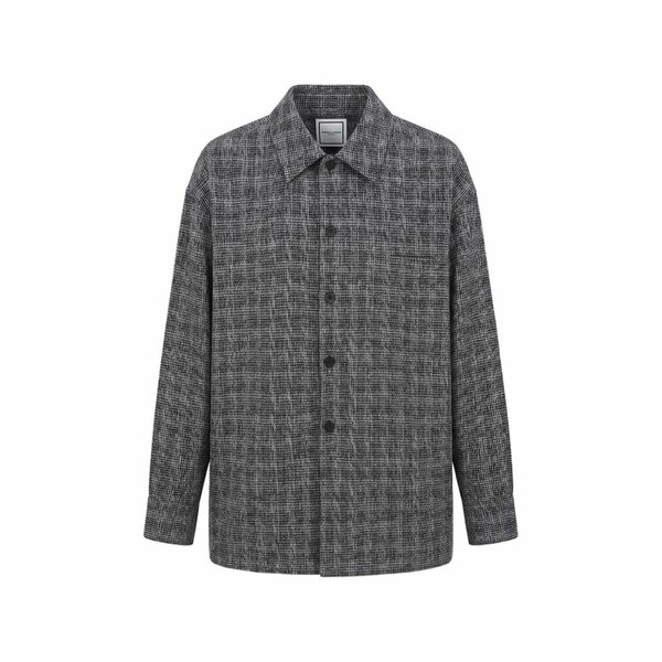ウーヨンミ メンズ プルオーバー トップス Checked pattern shirt Black