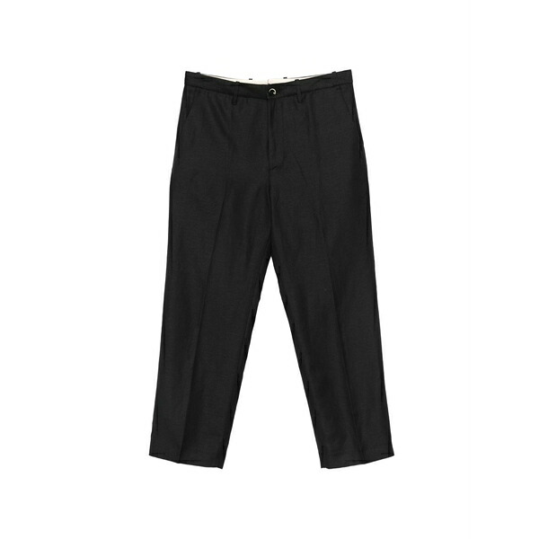 野球クラブ はたご屋 ザ 昼まえ メンズ 心地好いズボン下 ボトムス Arnold belt-loop trousers Black