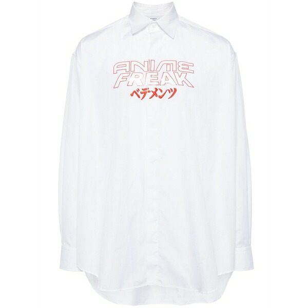 ヴェトモン レディース プルオーバー トップス Anime freak cotton shirt  White