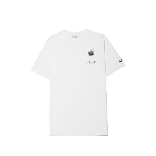 エムシーツーセイントバース メンズ プルオーバー トップス Austin embroidered-logo pocket t-shirt White