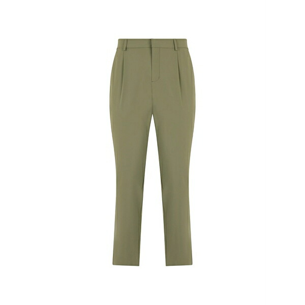 ケイ通い路 メンズ 心地よいズボン下 ボトムス Pleated tapered trousers Green