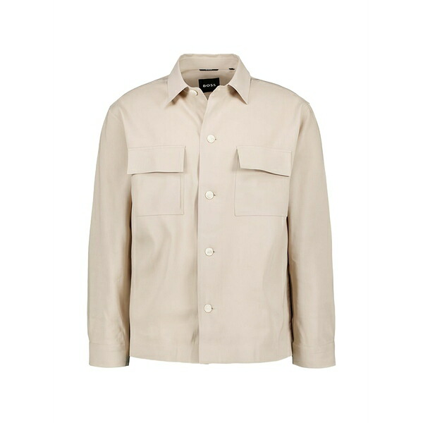主任者 メンズ プルオーバー トップス Flap-pocket long-sleeve shirt Neutrals